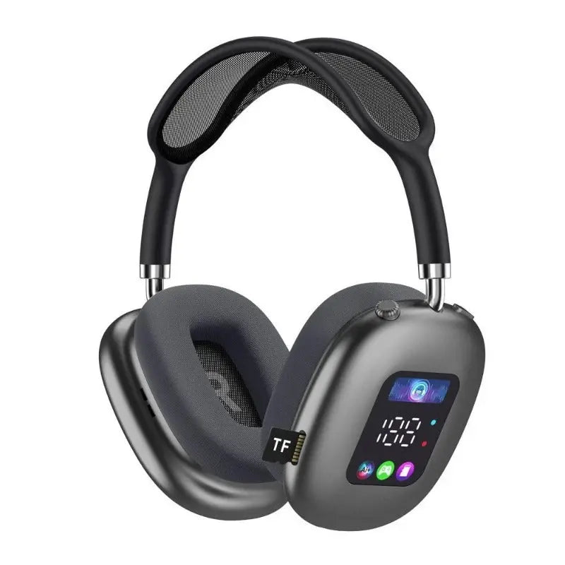 AKX Max 700 Wireless Display Headphones – Hi-Fi Sound | Smart LED Screen | Deep Bass | Long Battery Backup